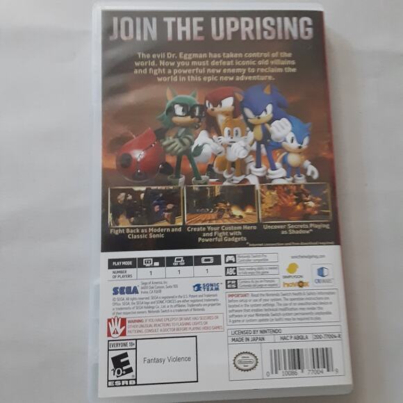Sonic Forces Nintendo Switch Game W/Case Sega - Picture 4 of 7